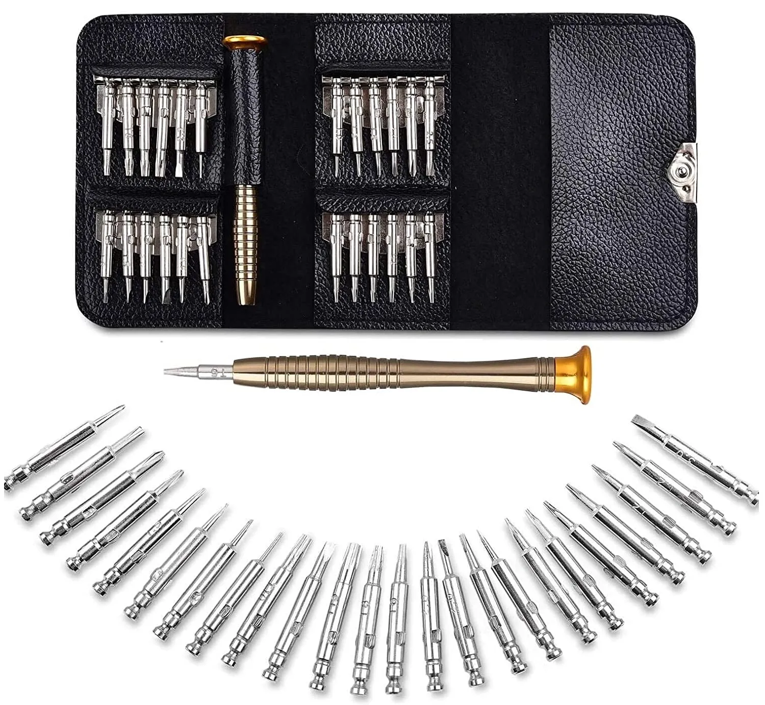 25 in 1 Wallet Style Precision Screwdriver Set / Repairing Tool Kit