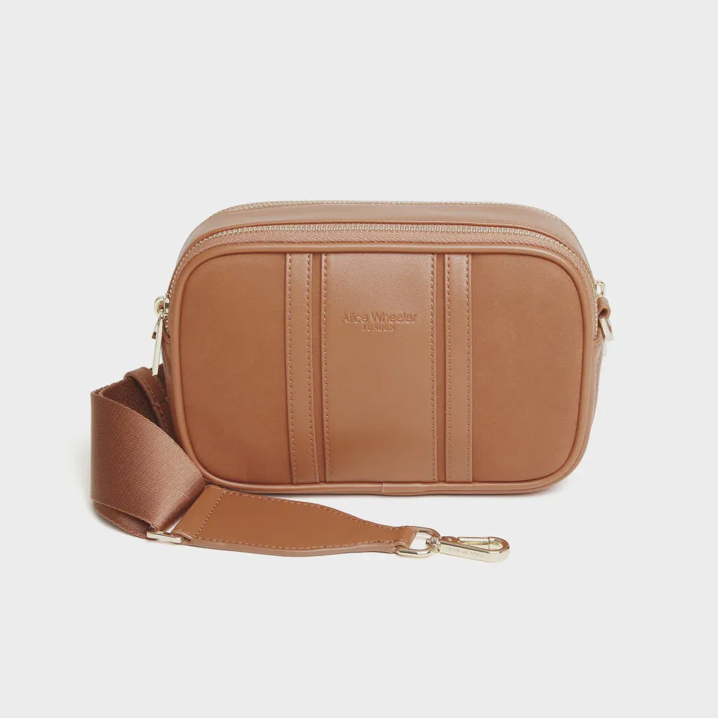 Alice Wheeler Madrid Camera Cross Body Bag Tan