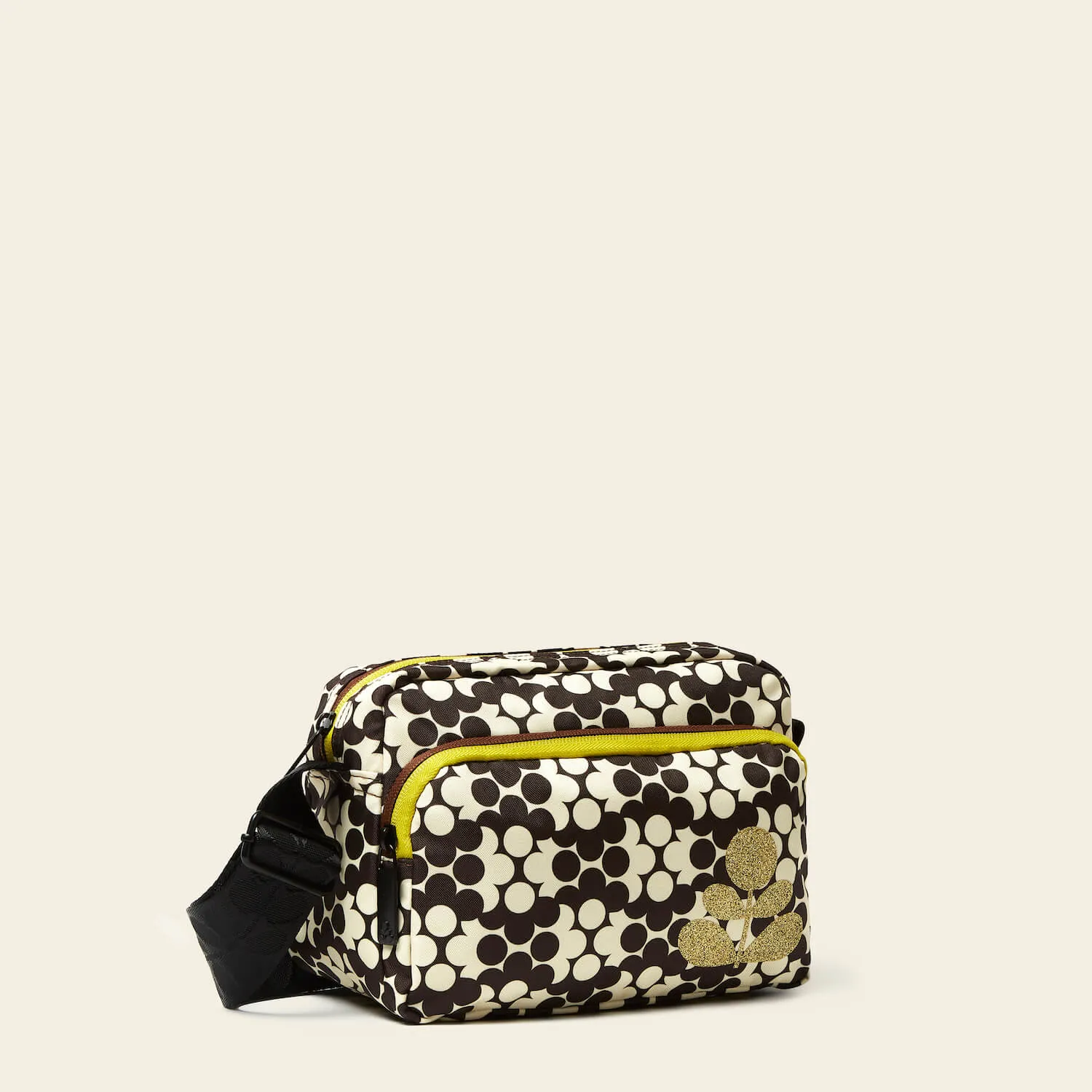 Angle Camera Bag - Puzzle Flower Porcini