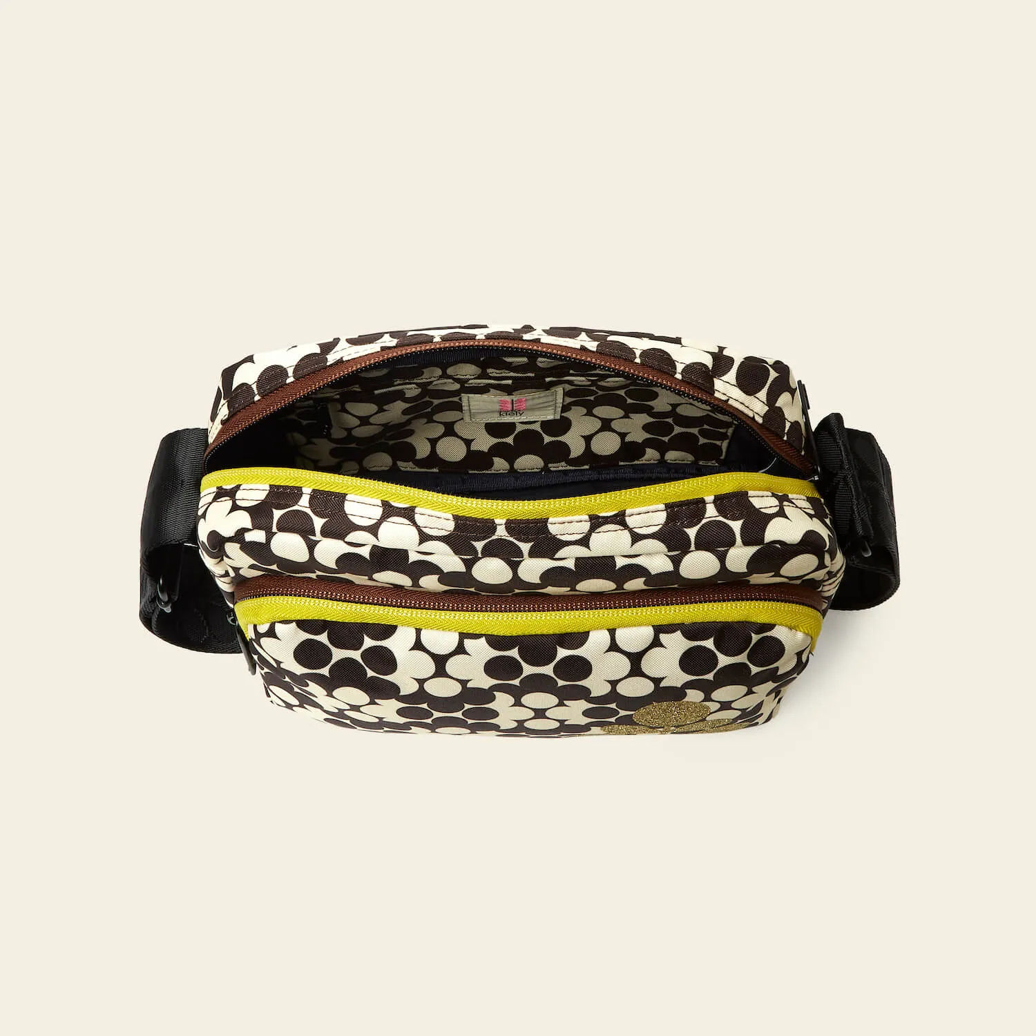 Angle Camera Bag - Puzzle Flower Porcini