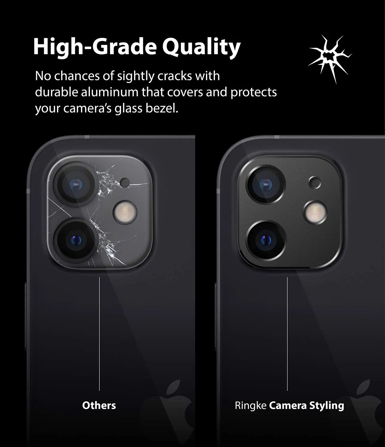 Apple iPhone 12 mini Camera Protector | Ringke's Camera Styling - Black