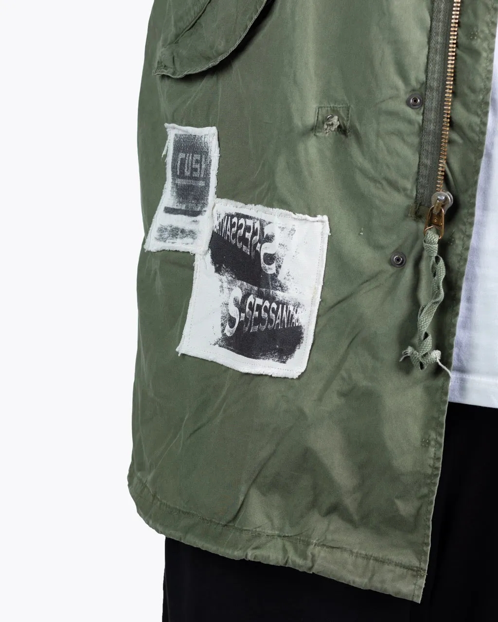 AS65 LONG MILITARY GREEN JACKET