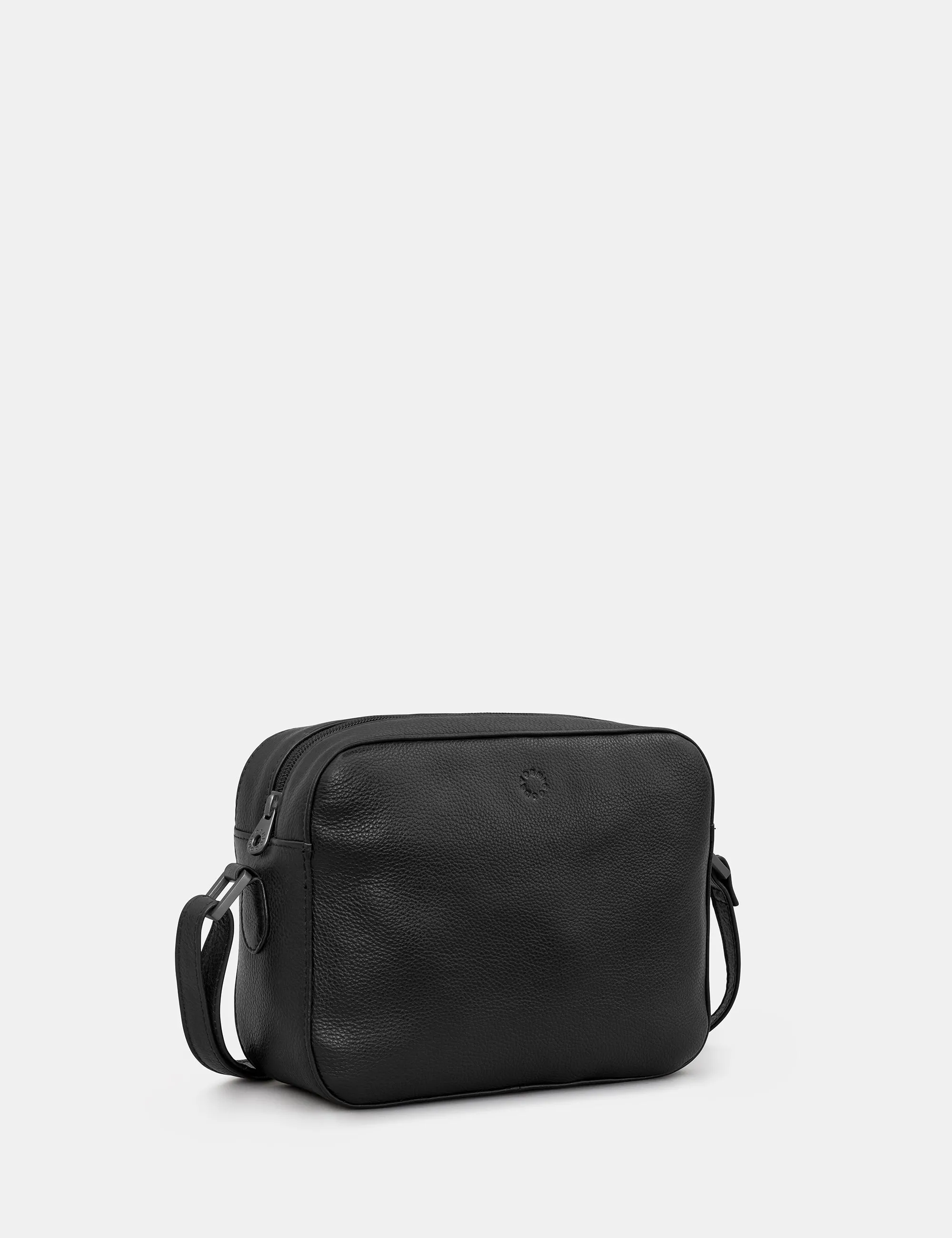 Belmont Black Leather Camera Bag