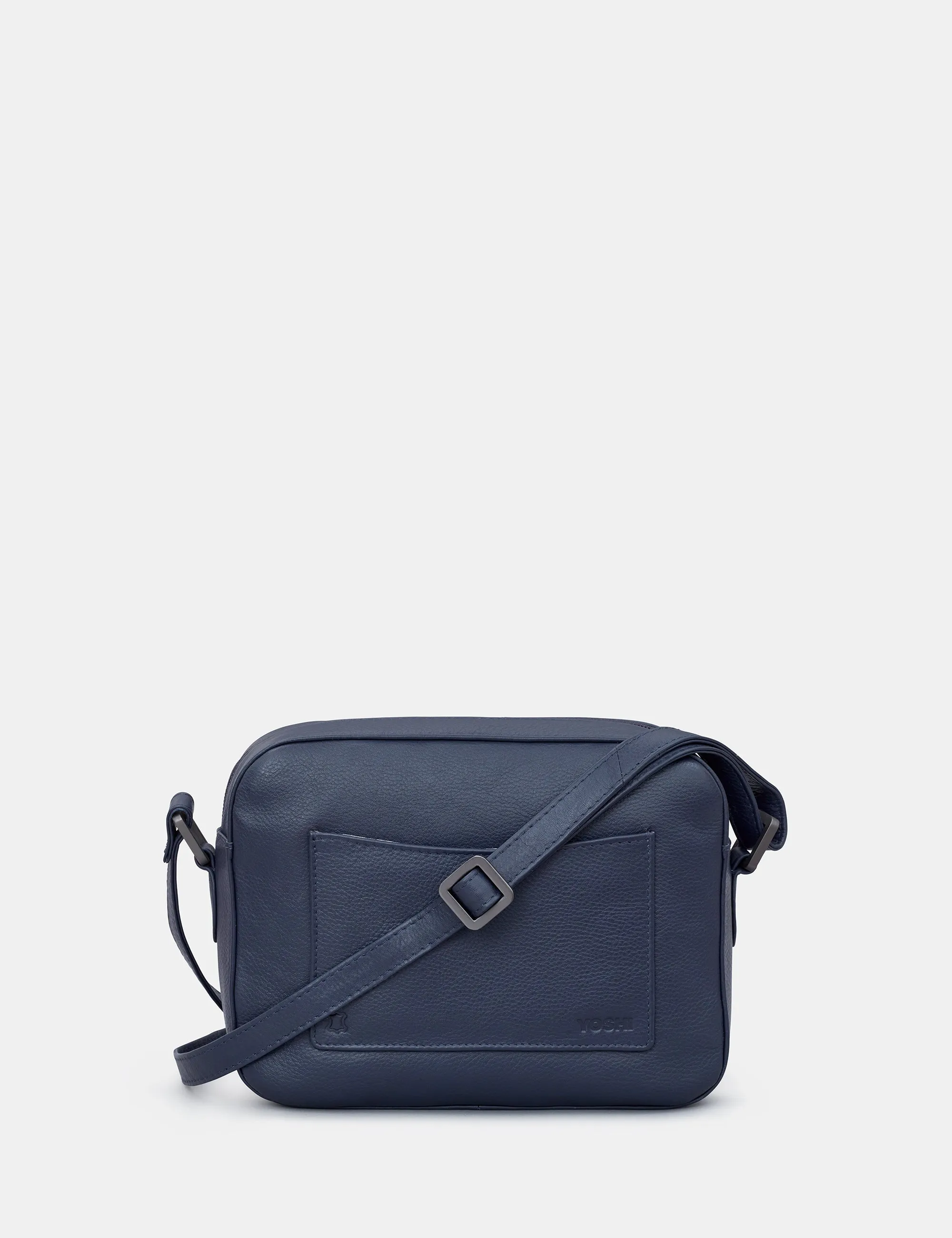 Belmont Navy Leather Camera Bag