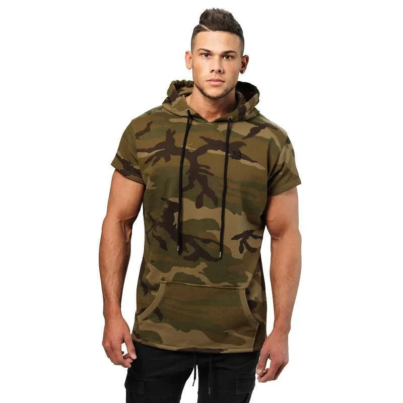 Better Bodies Bronx T-Shirt Hoodie - Military Camo