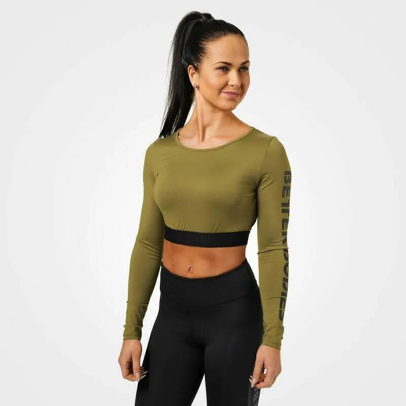 Better Bodies Chelsea Cropped L-S - Military Green