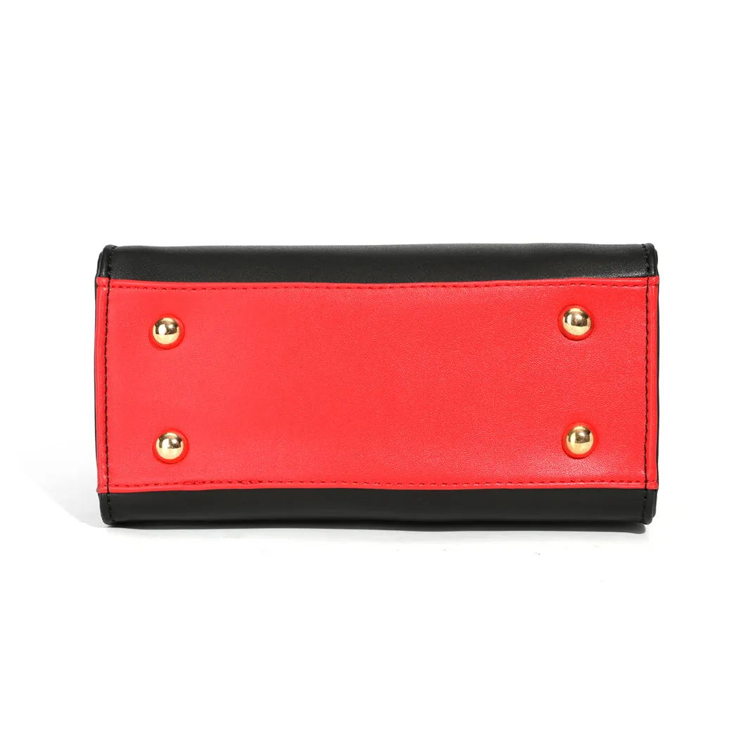 Black Red Bottom Mini Tote Bag