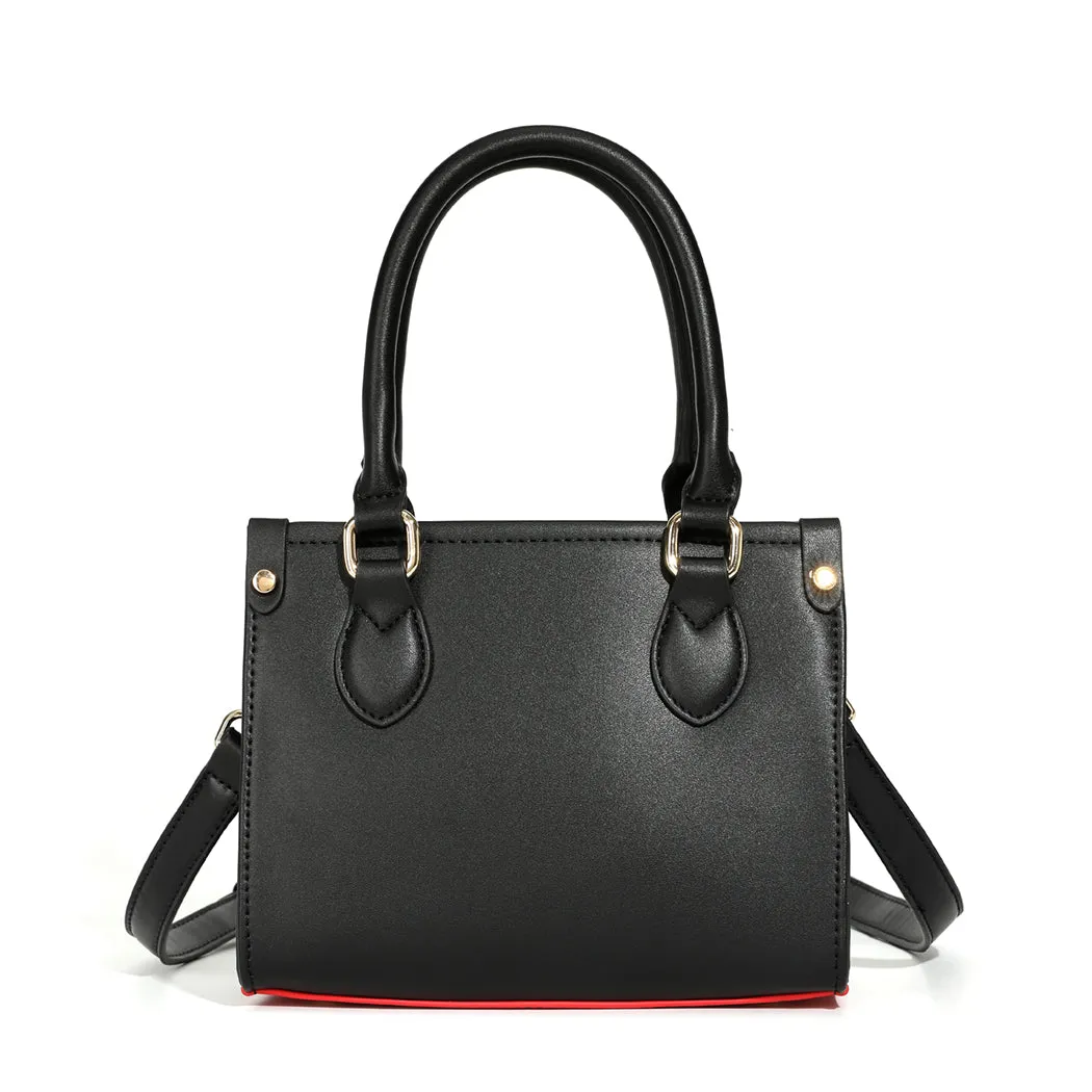 Black Red Bottom Mini Tote Bag