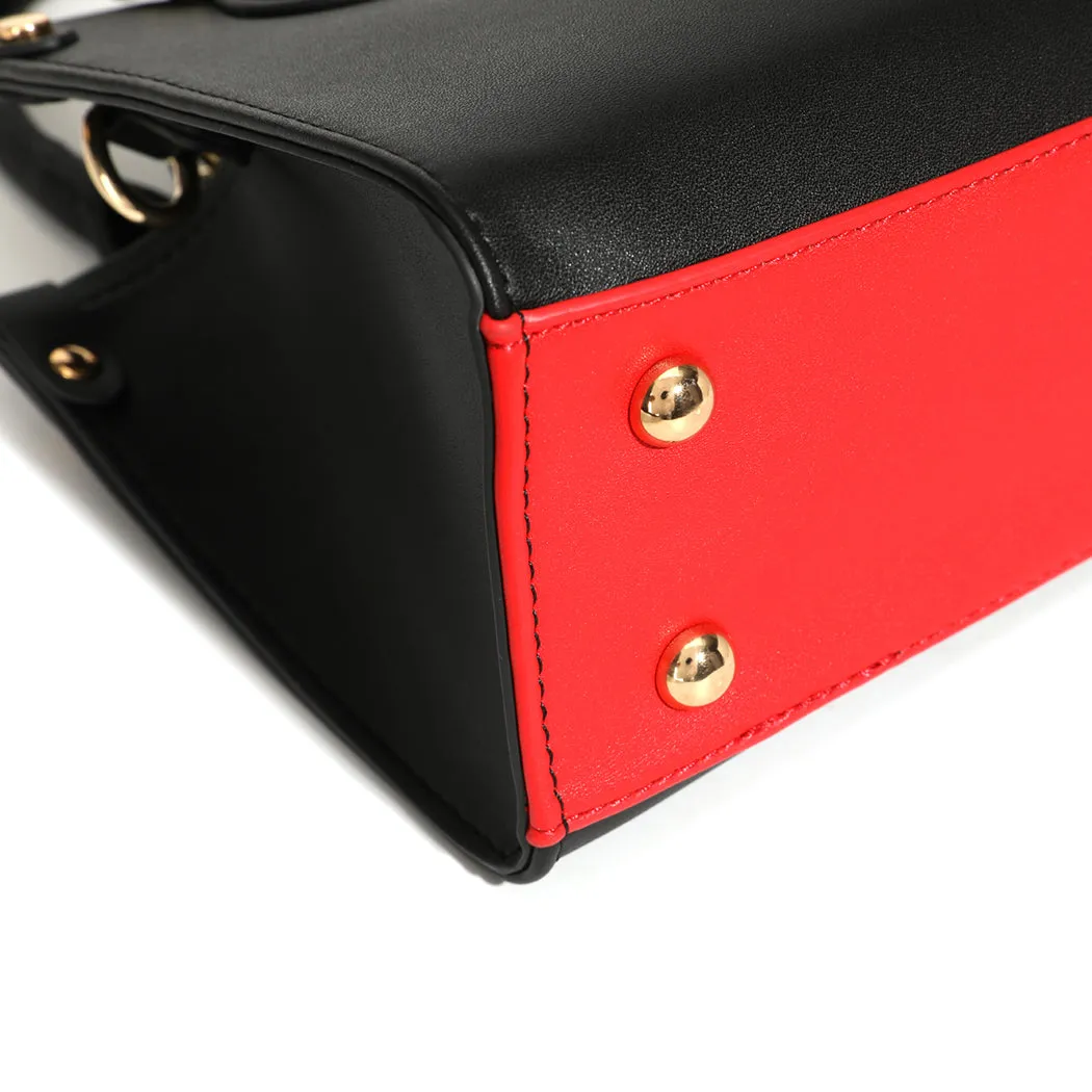 Black Red Bottom Mini Tote Bag