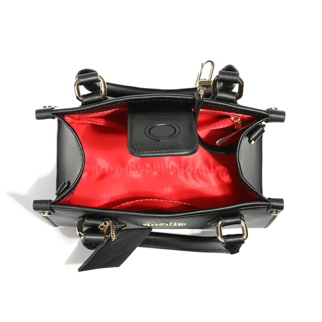 Black Red Bottom Mini Tote Bag