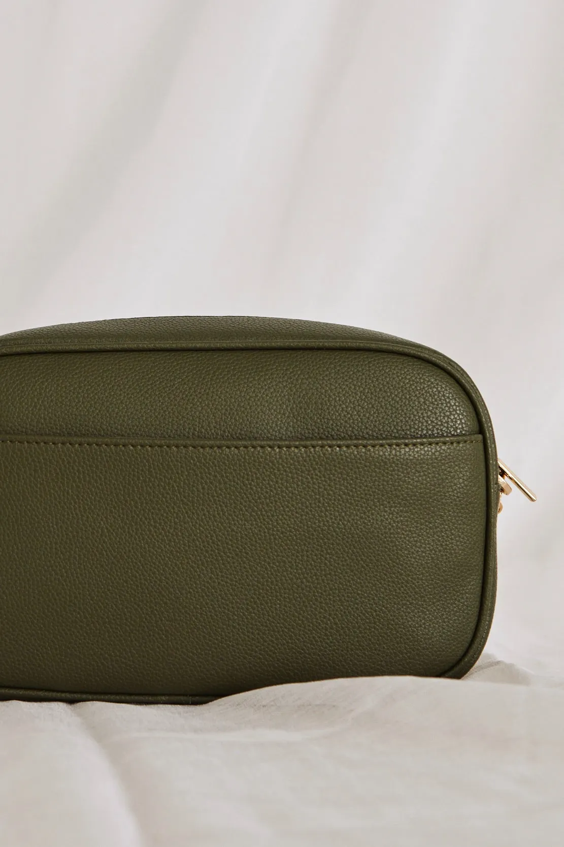 Boston Khaki Leather Camera Bag