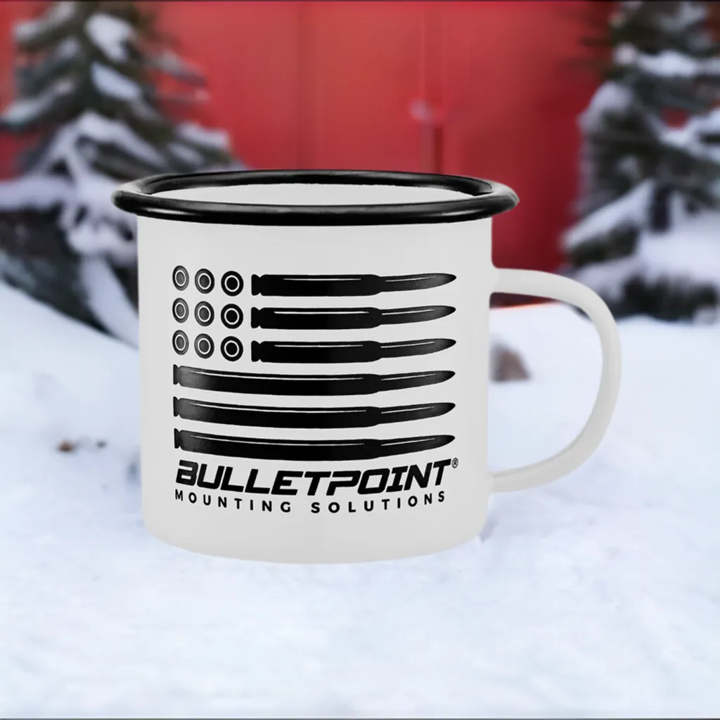 Bulletpoint 12oz Enamel Camping Mug