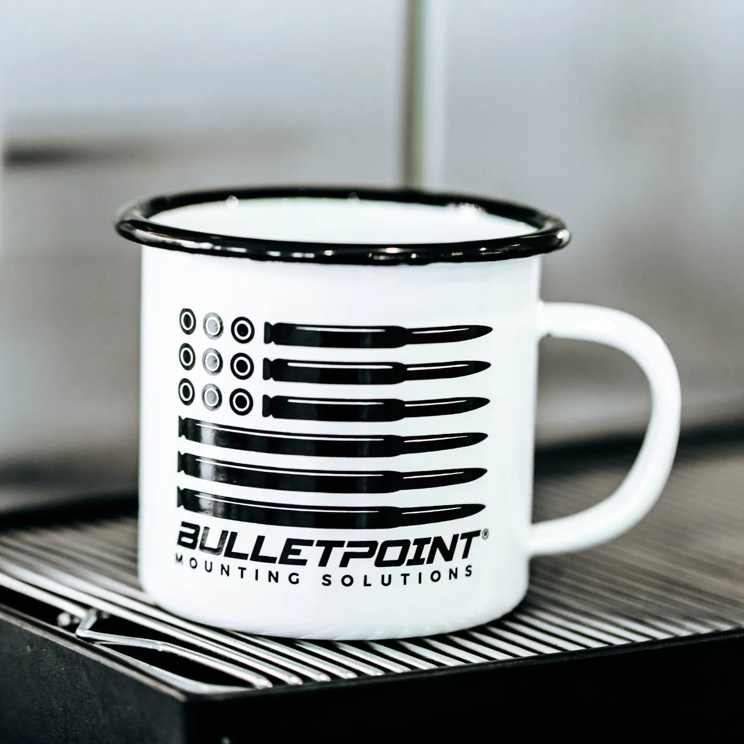 Bulletpoint 12oz Enamel Camping Mug