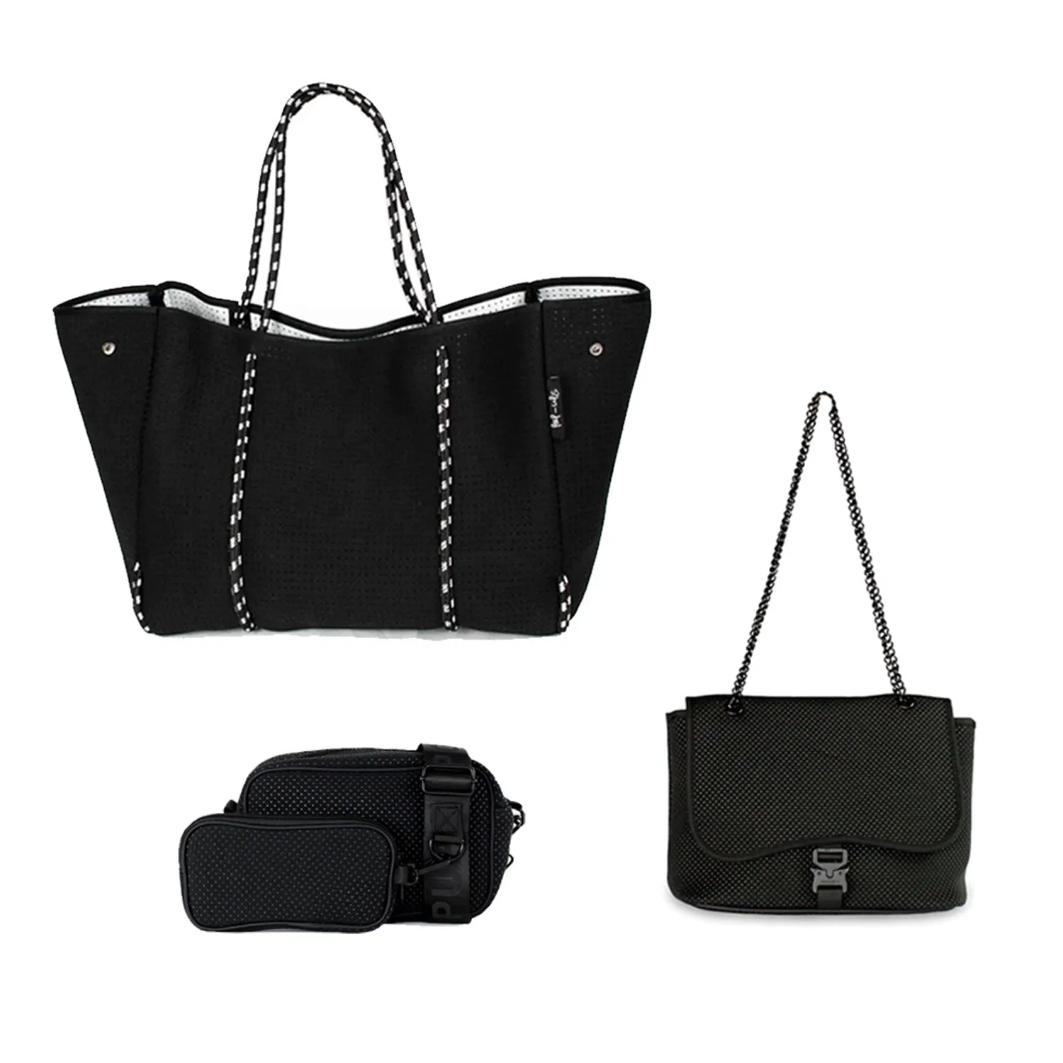 CAMERA BAG   FLAP CROSSBODY   EVERYDAY TOTE - BLACK