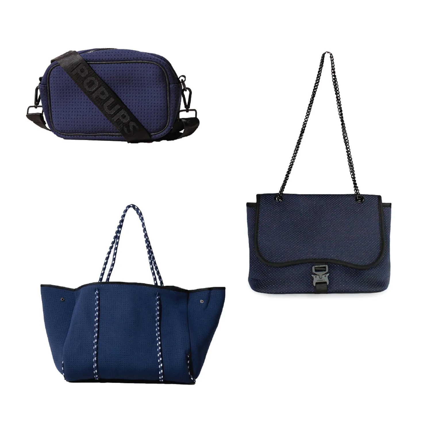 CAMERA BAG   FLAP CROSSBODY   EVERYDAY TOTE - DEEP BLUE