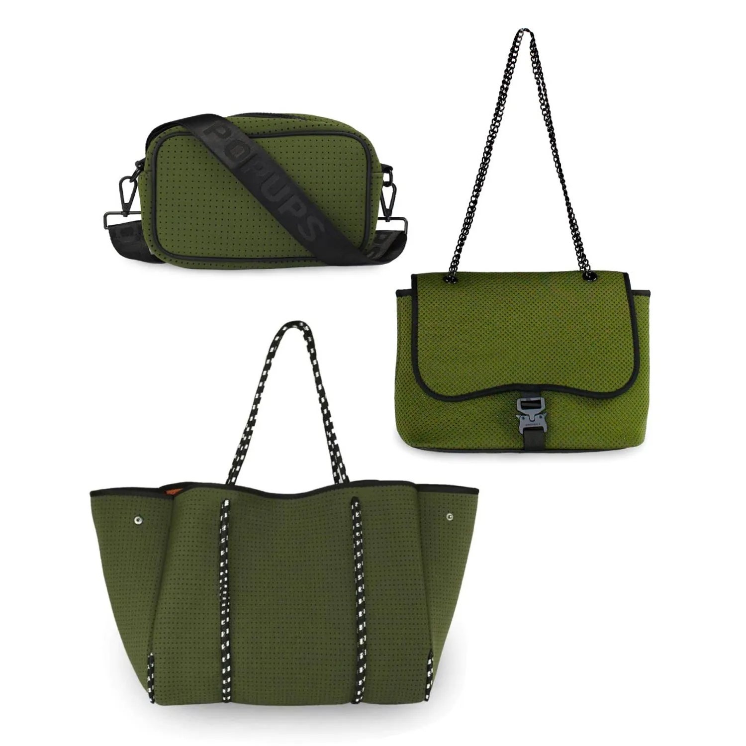 CAMERA BAG   FLAP CROSSBODY   EVERYDAY TOTE - SAFARI GREEN