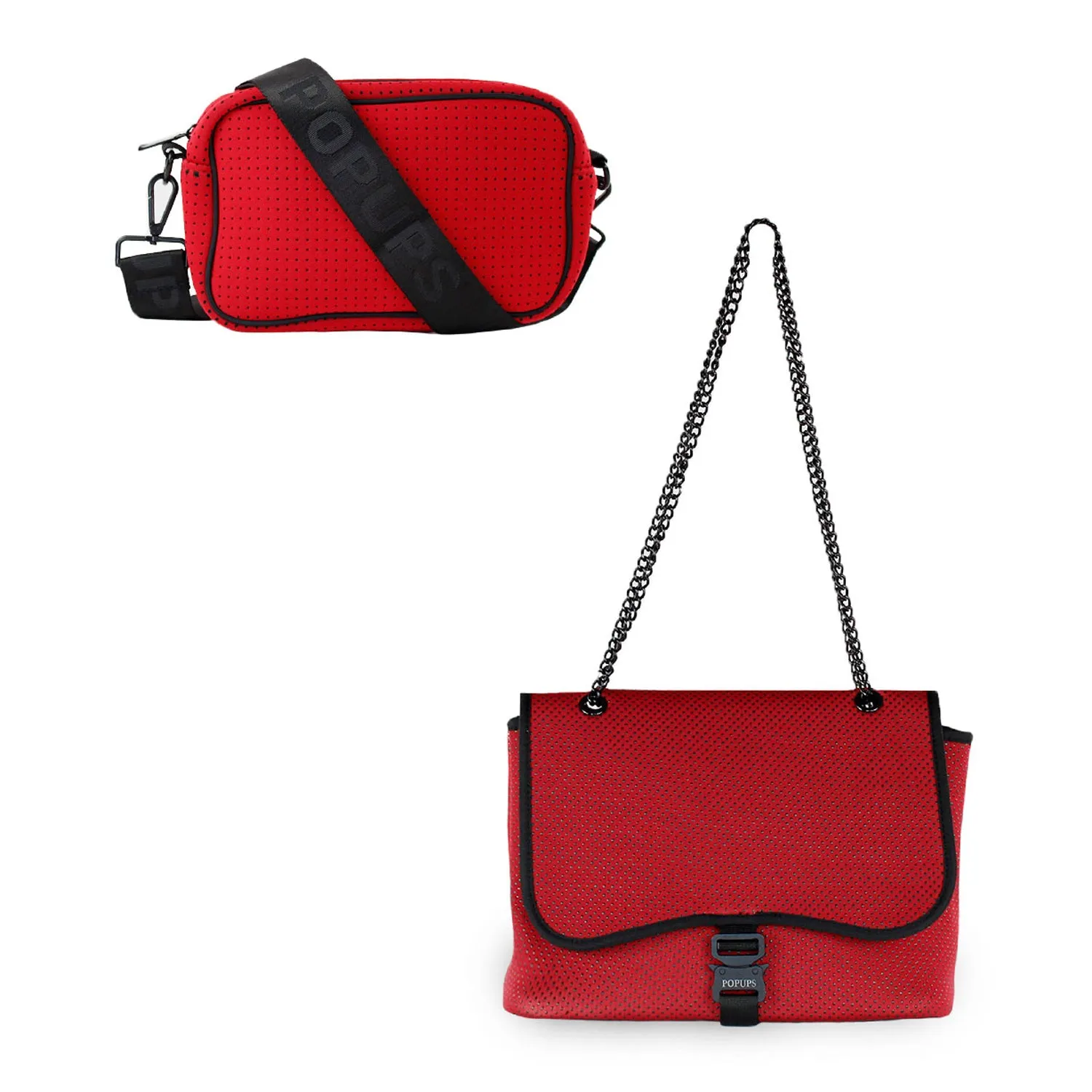 CAMERA BAG   FLAP CROSSBODY - RED