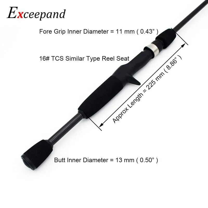 Casting Fishing Rod Handle Black EVA Foam Split Pole Grips Replacement Parts for Fishing Rod Building or Repair