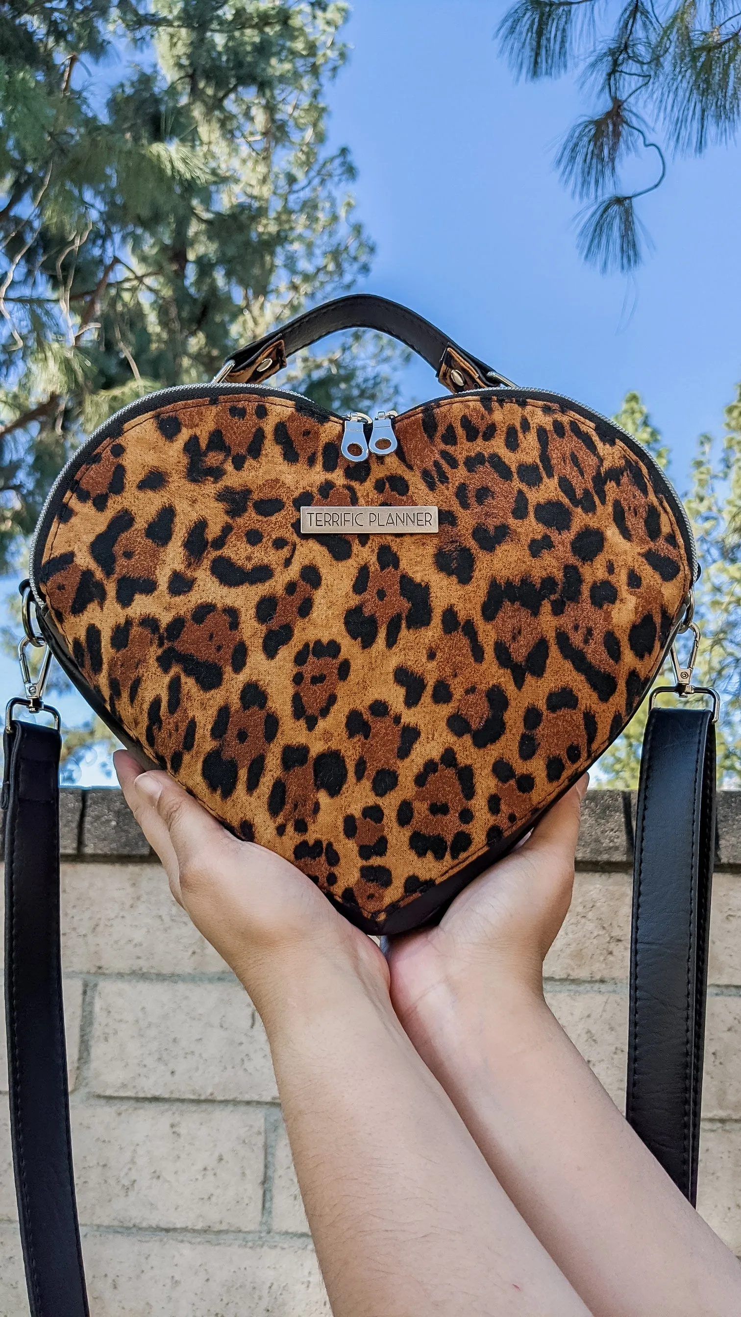 Cheetah Mini Heart Bag