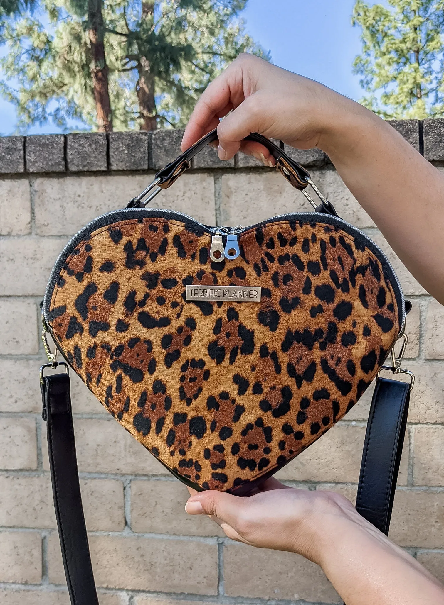 Cheetah Mini Heart Bag