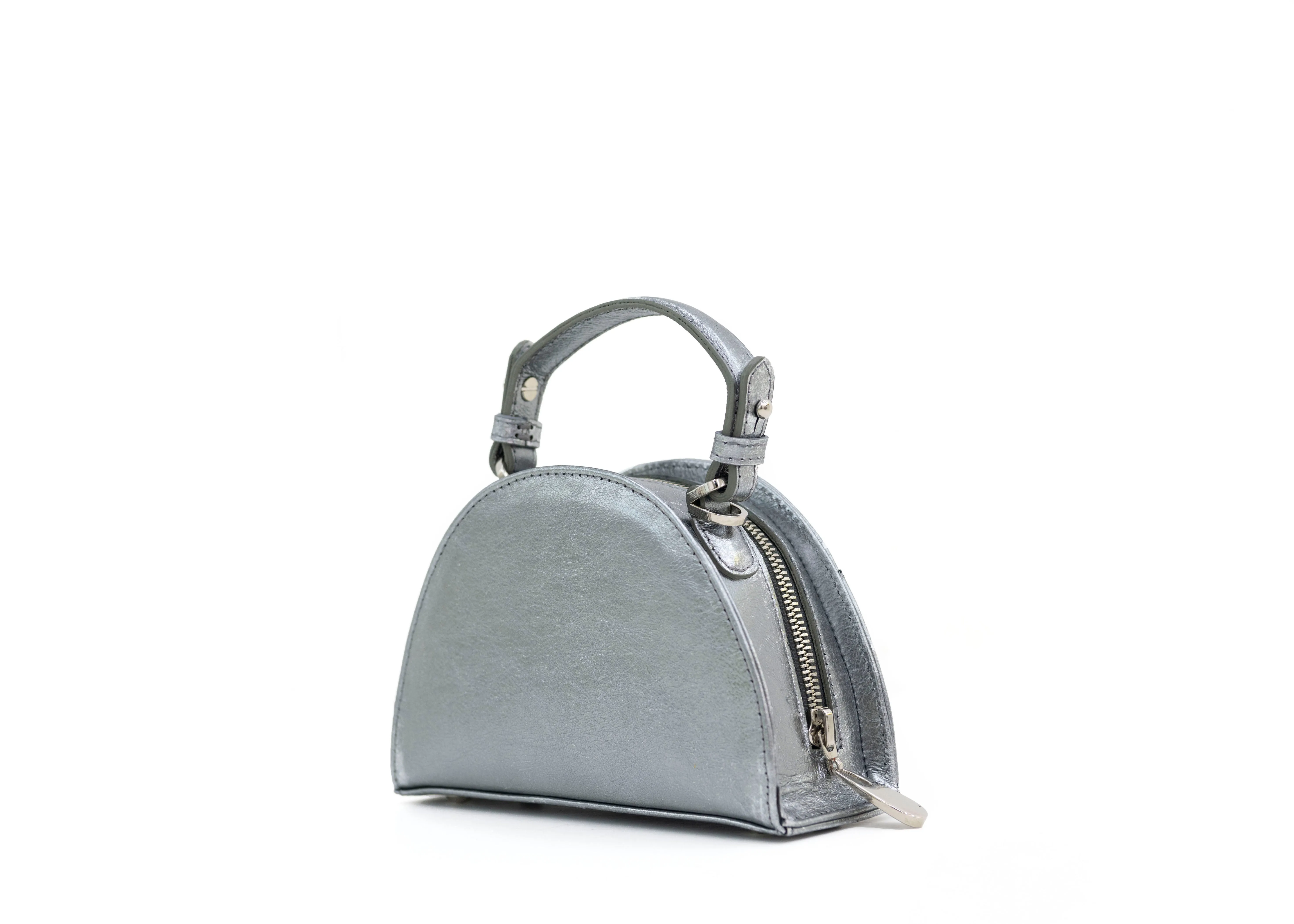 Chrome Silver Mini Jenna Taco Bag