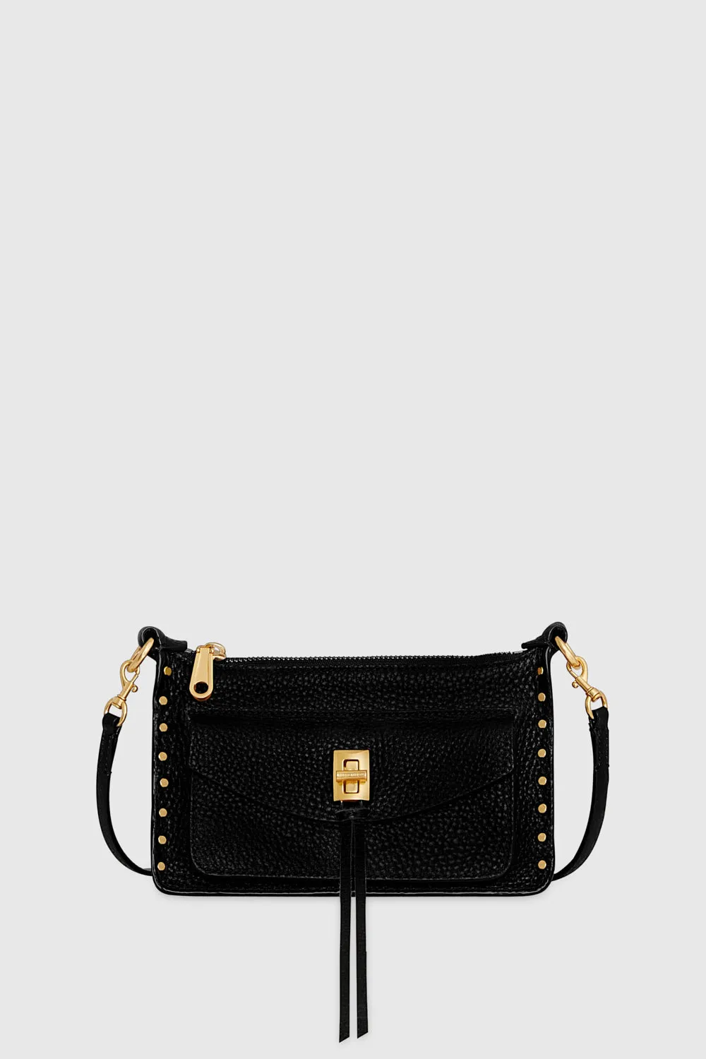 Darren Mini Top Zip Crossbody Bag In Black