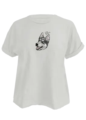 Doodle Pet Portrait Crop Tee