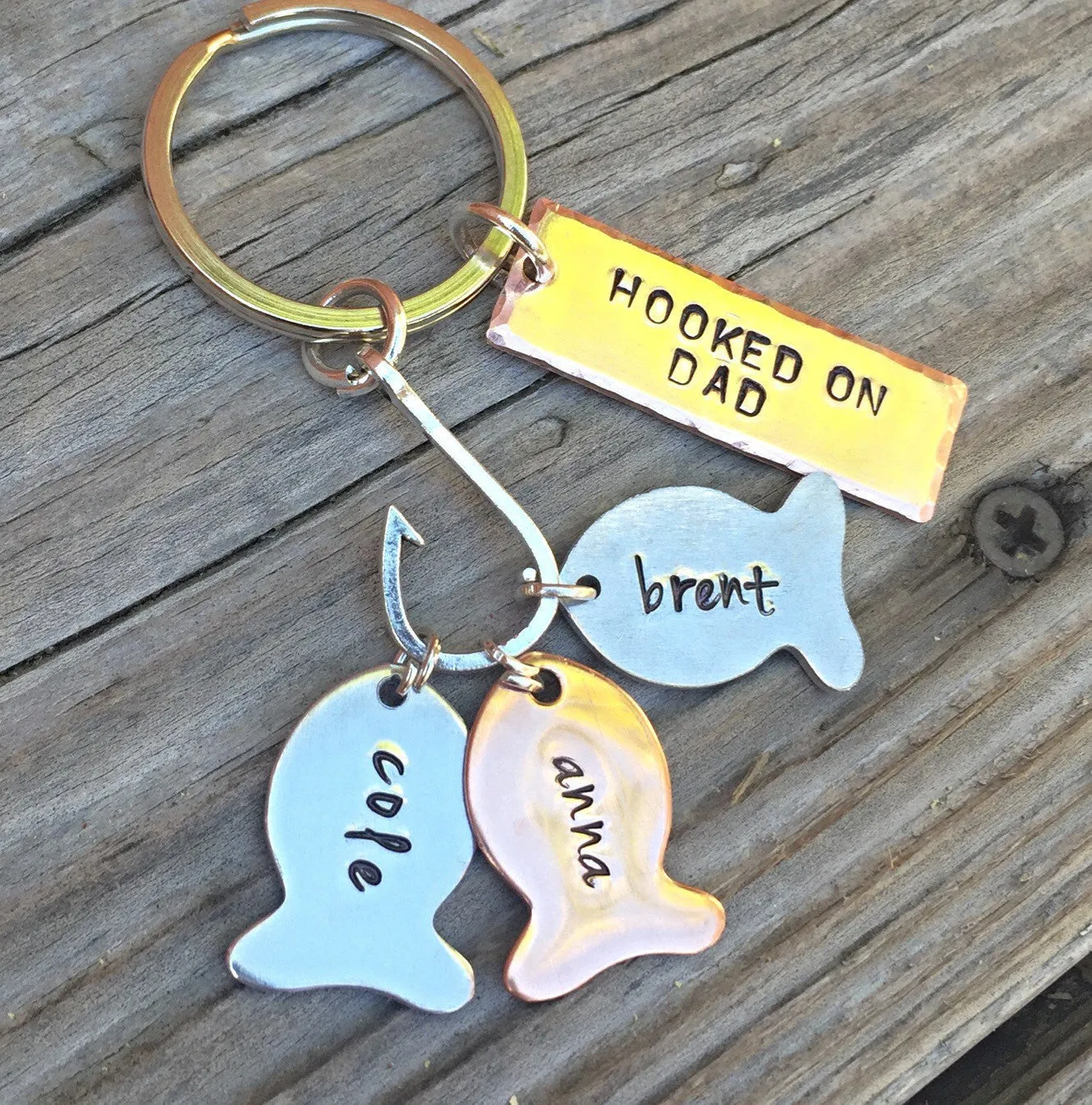 Fishing Keychain, Our Best Pape, Fishing Gifts, Personalized Fishing Keychain, Our Best Catch Dad,  natashaaloha