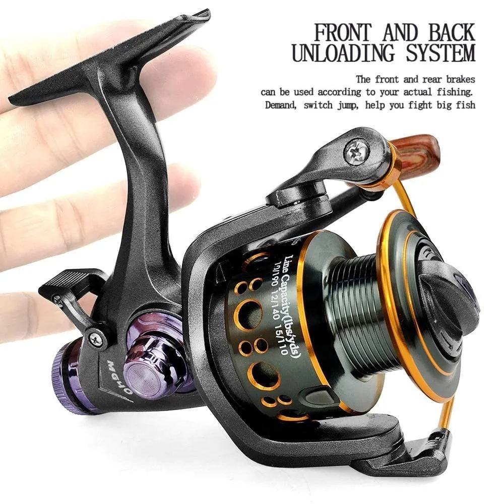 Fishing Reel Carp Spinning Reel Front and Rear Brake System Metal Spool Fishing Reels Tools Accessories