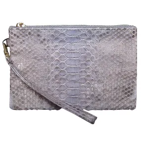 Grey Wristlet Bag