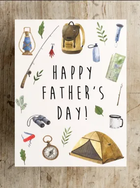 Happy Father's Day Camping Card