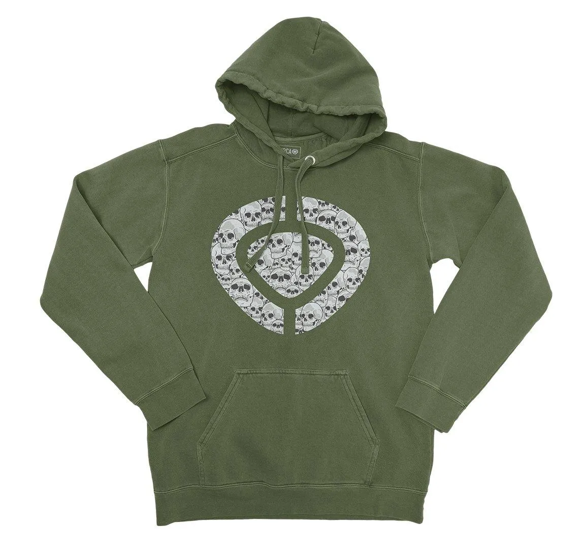 Hoodie ICON SKULL - Military Green