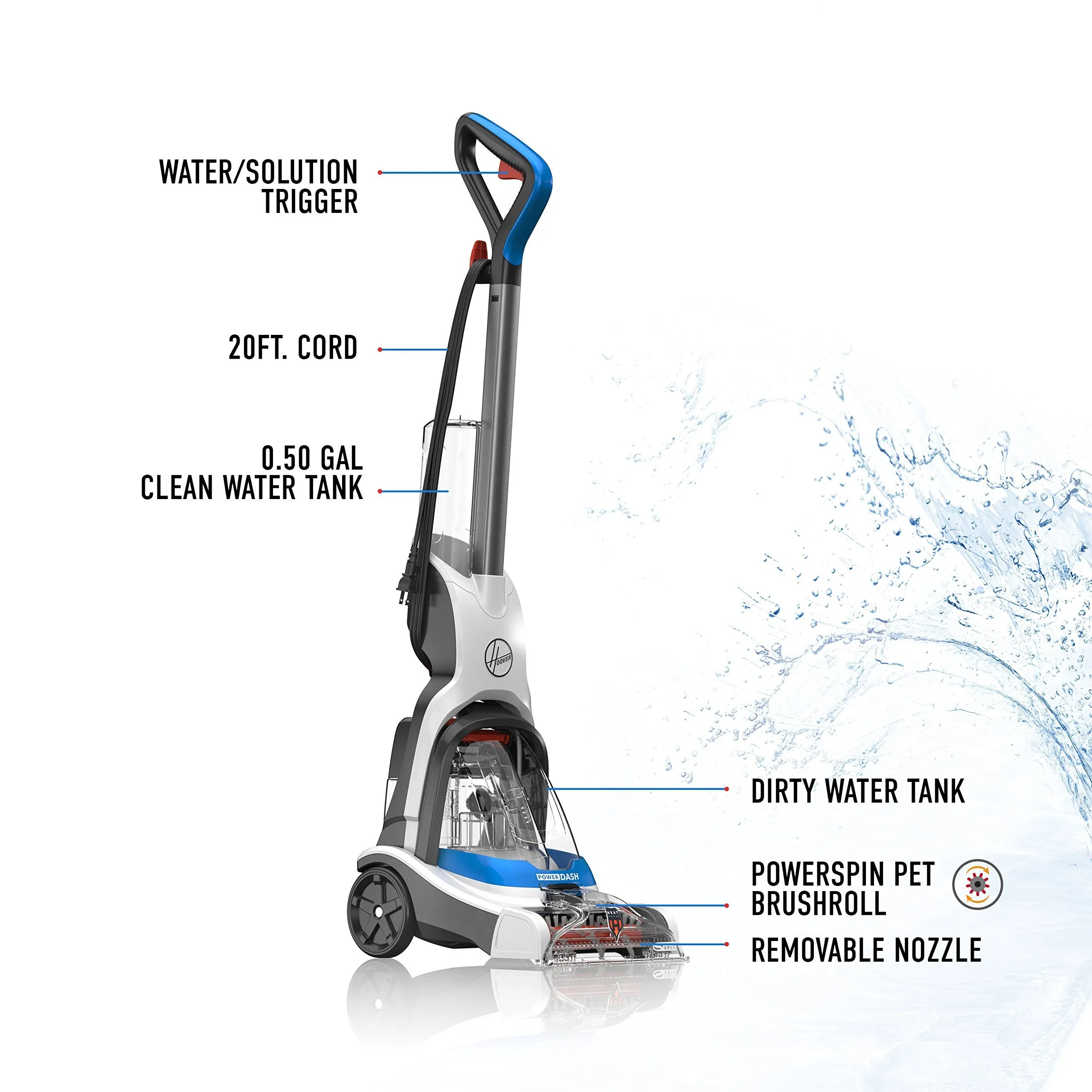 Hoover PowerDash Pet Carpet Cleaner, FH50700