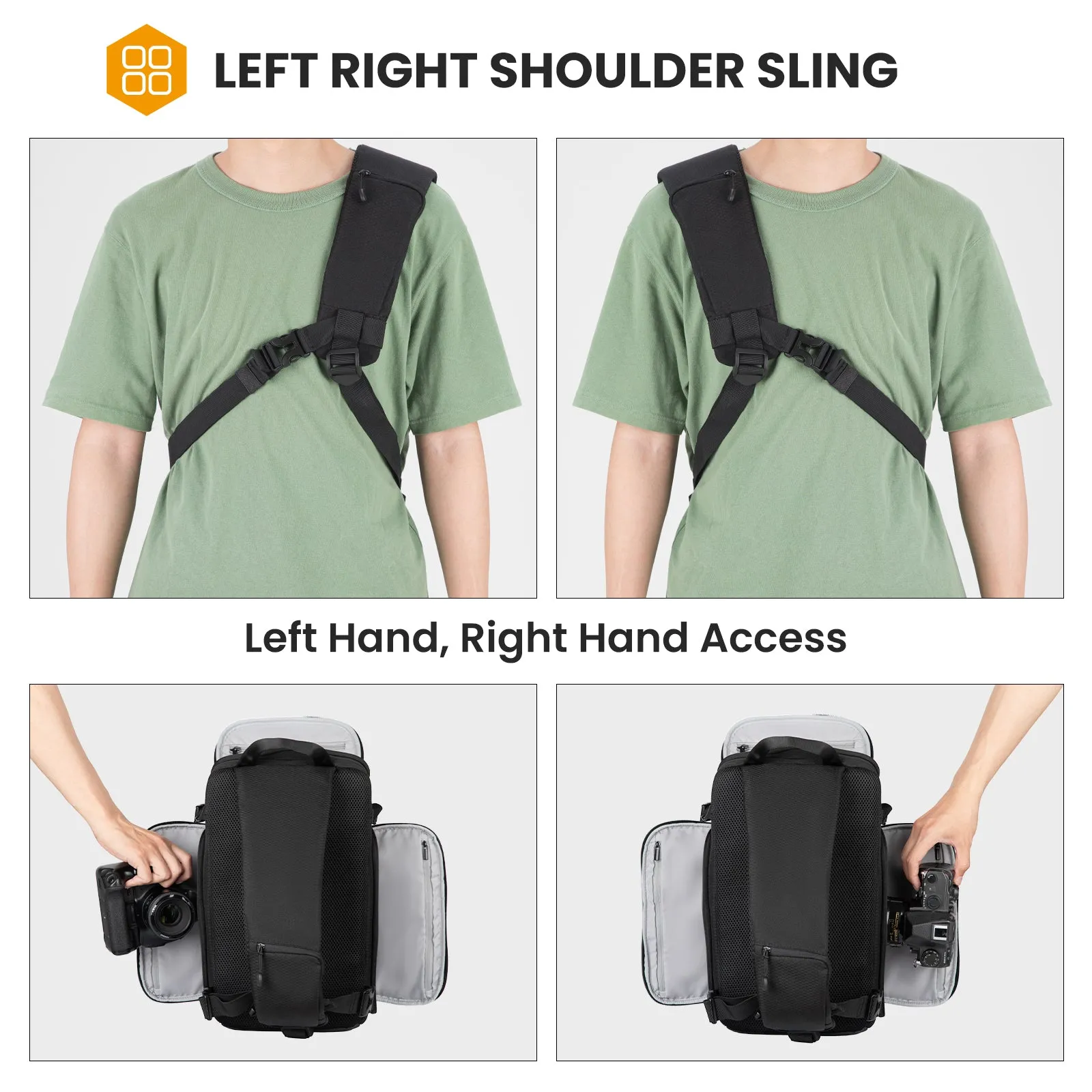 Premium HX-S Camera Sling Bag - Stylish, Adjustable, and Durable Photography Shoulder Bag for Convenient Travel