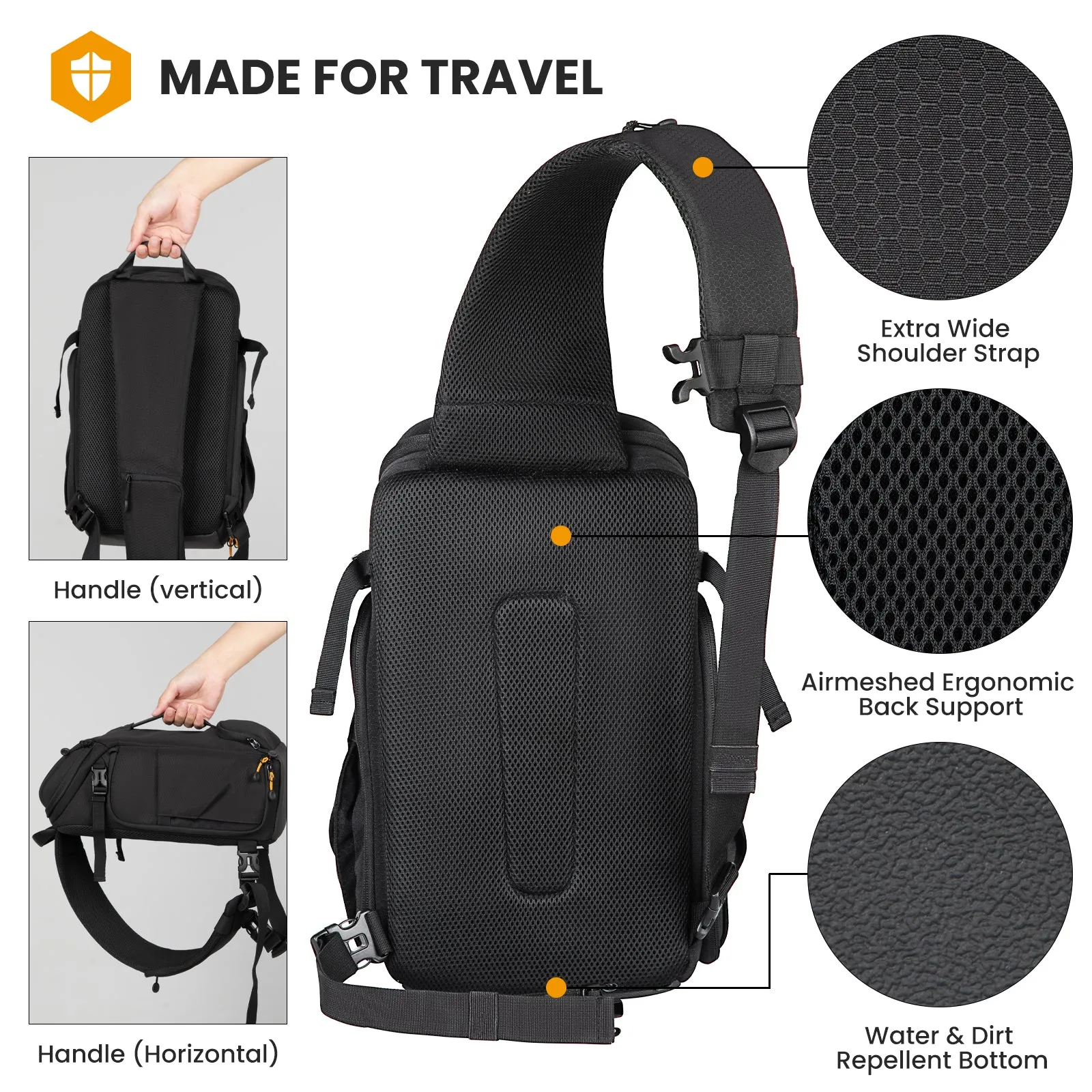 Premium HX-S Camera Sling Bag - Stylish, Adjustable, and Durable Photography Shoulder Bag for Convenient Travel