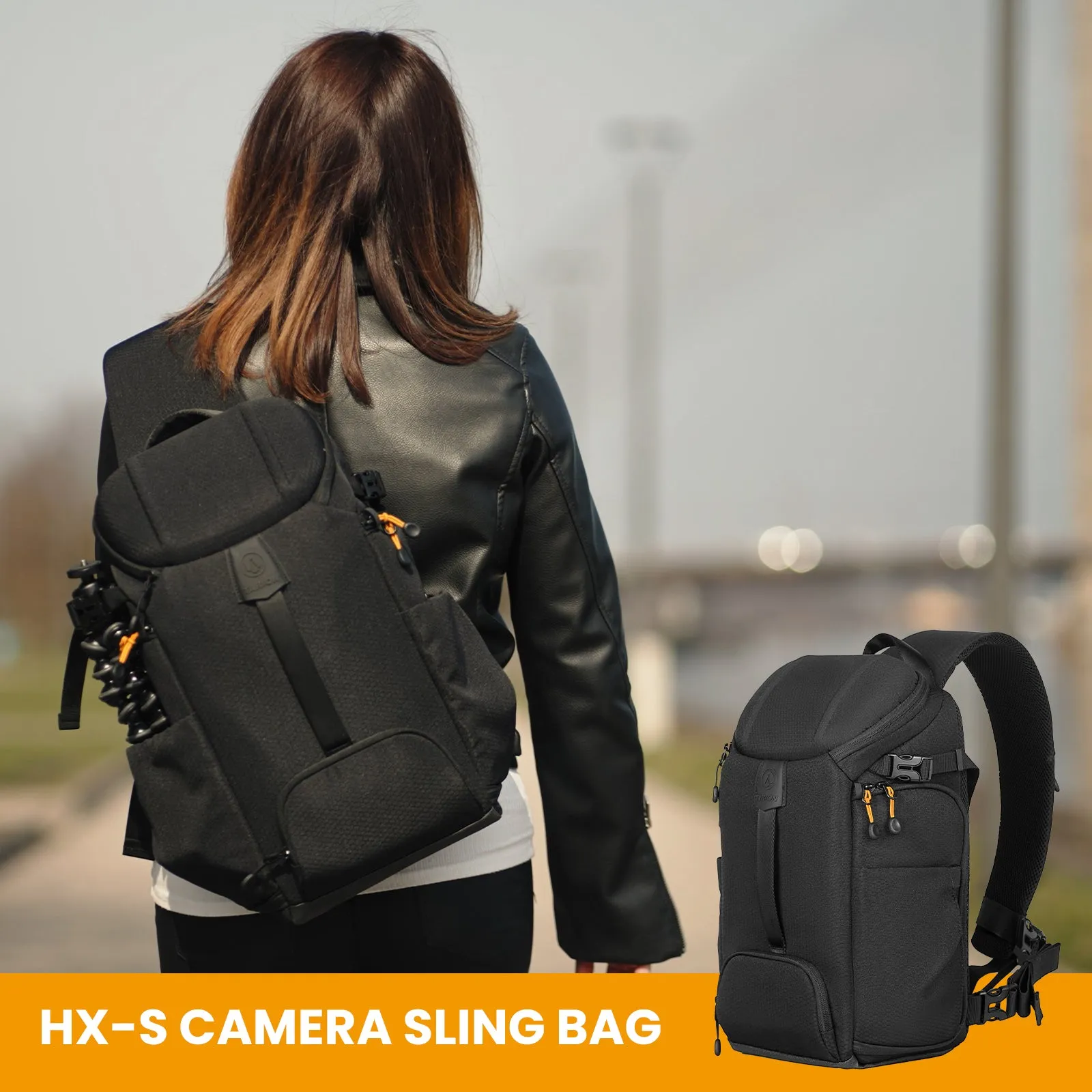 Premium HX-S Camera Sling Bag - Stylish, Adjustable, and Durable Photography Shoulder Bag for Convenient Travel