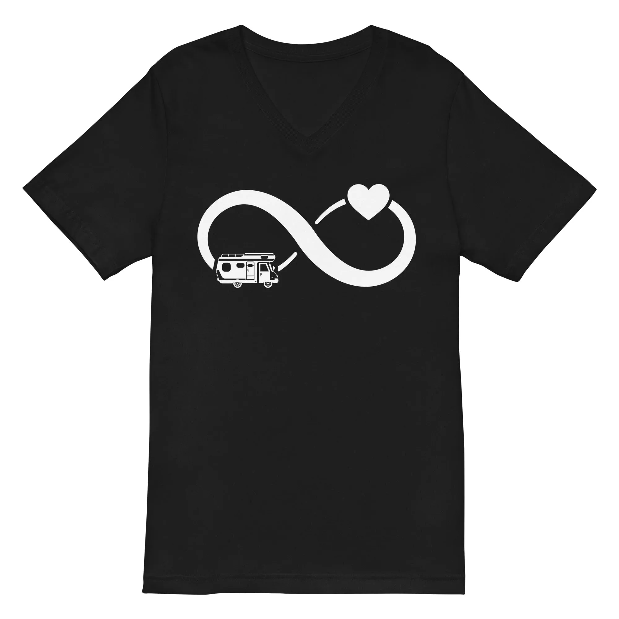 Infinity Heart and Camping - Herren V-Neck Shirt