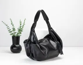 Kallia mini bag - Black soft leather