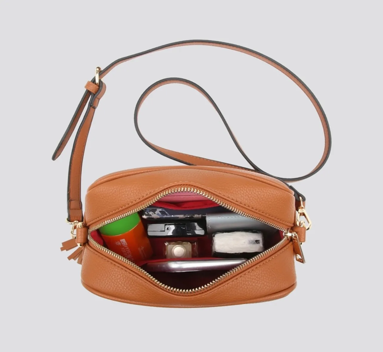 Leather Camera Bag - Tan