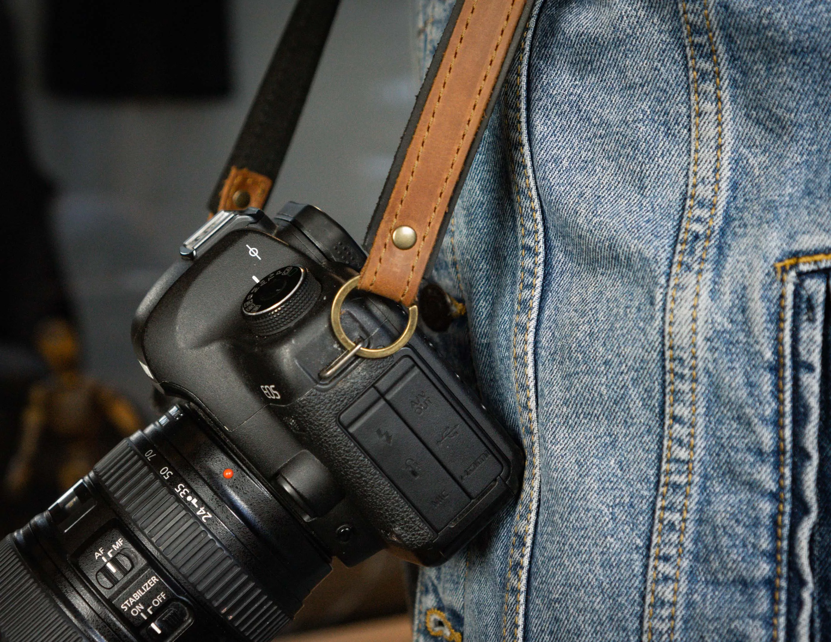 Leather Camera Strap | Minimalist Camera Harness | Photographer gift