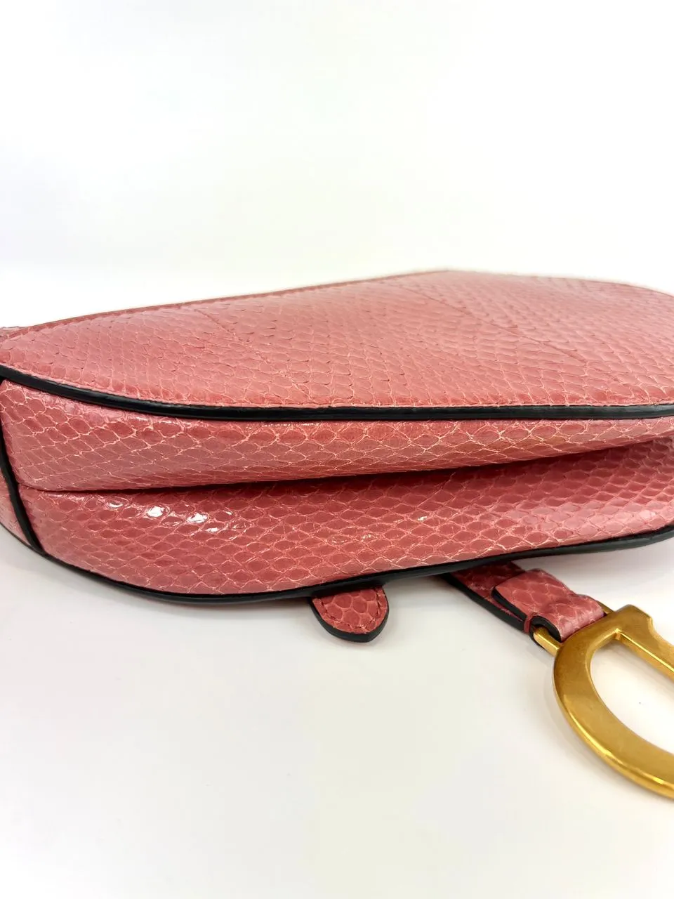 Mallow Rose Python Mini Saddle Bag