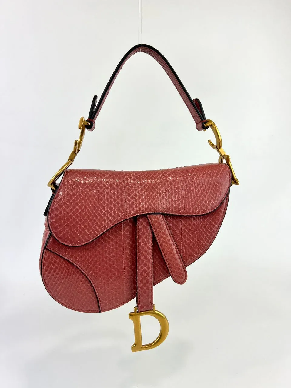 Mallow Rose Python Mini Saddle Bag