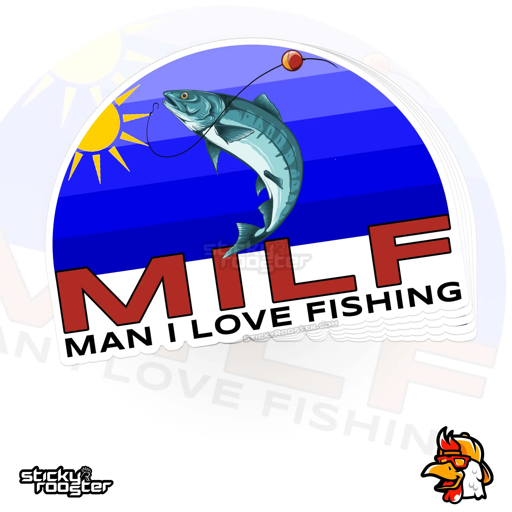 MILF - Man I Love Fishing sticker