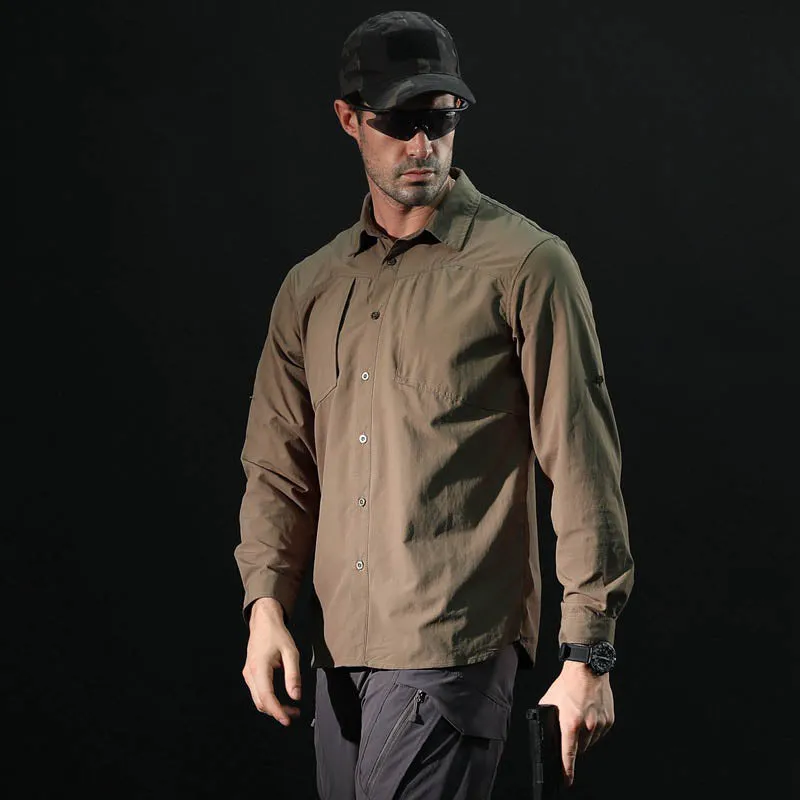 Military Quick-drying Solid Color Men's Shirt