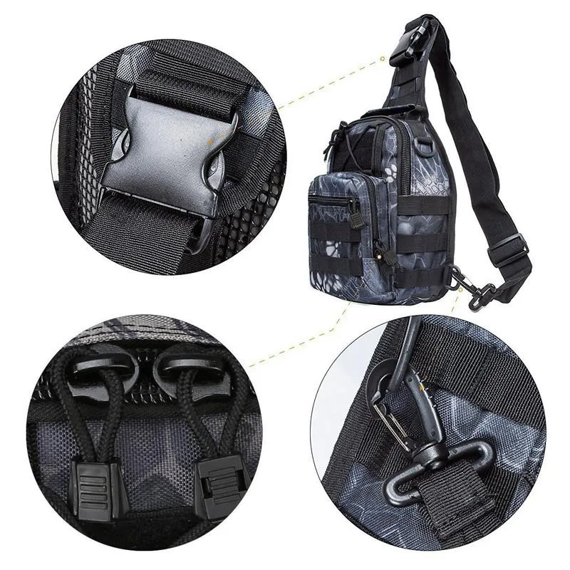 Military Style Outdoor Compact Shoulder Sling Backpack