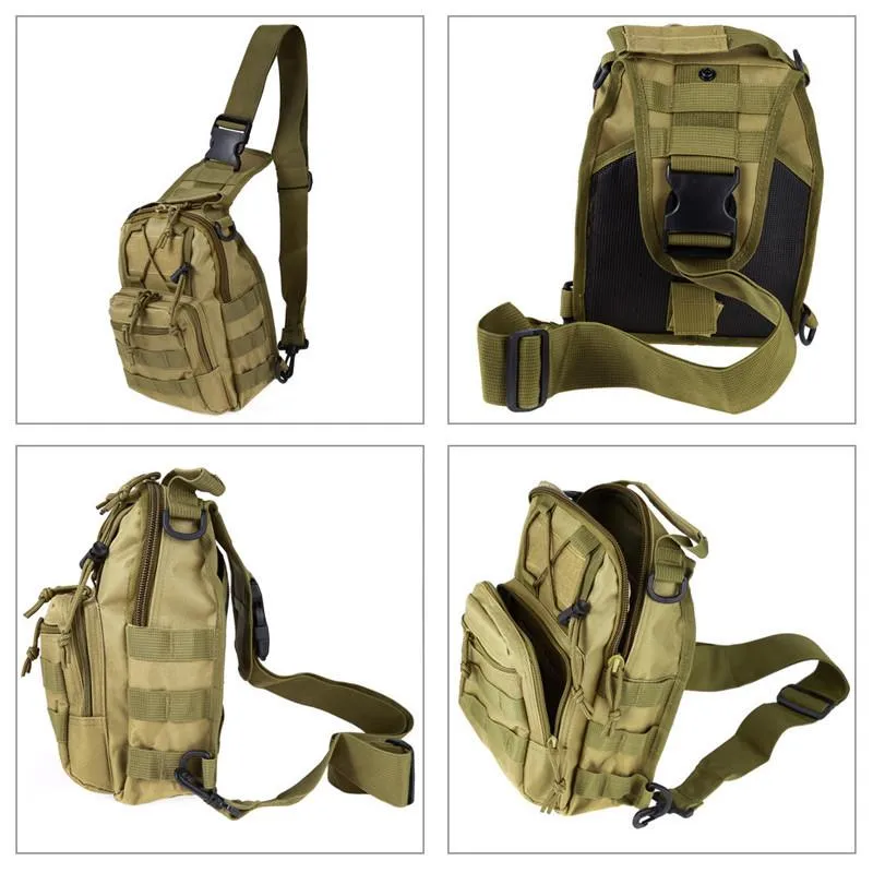 Military Style Outdoor Compact Shoulder Sling Backpack