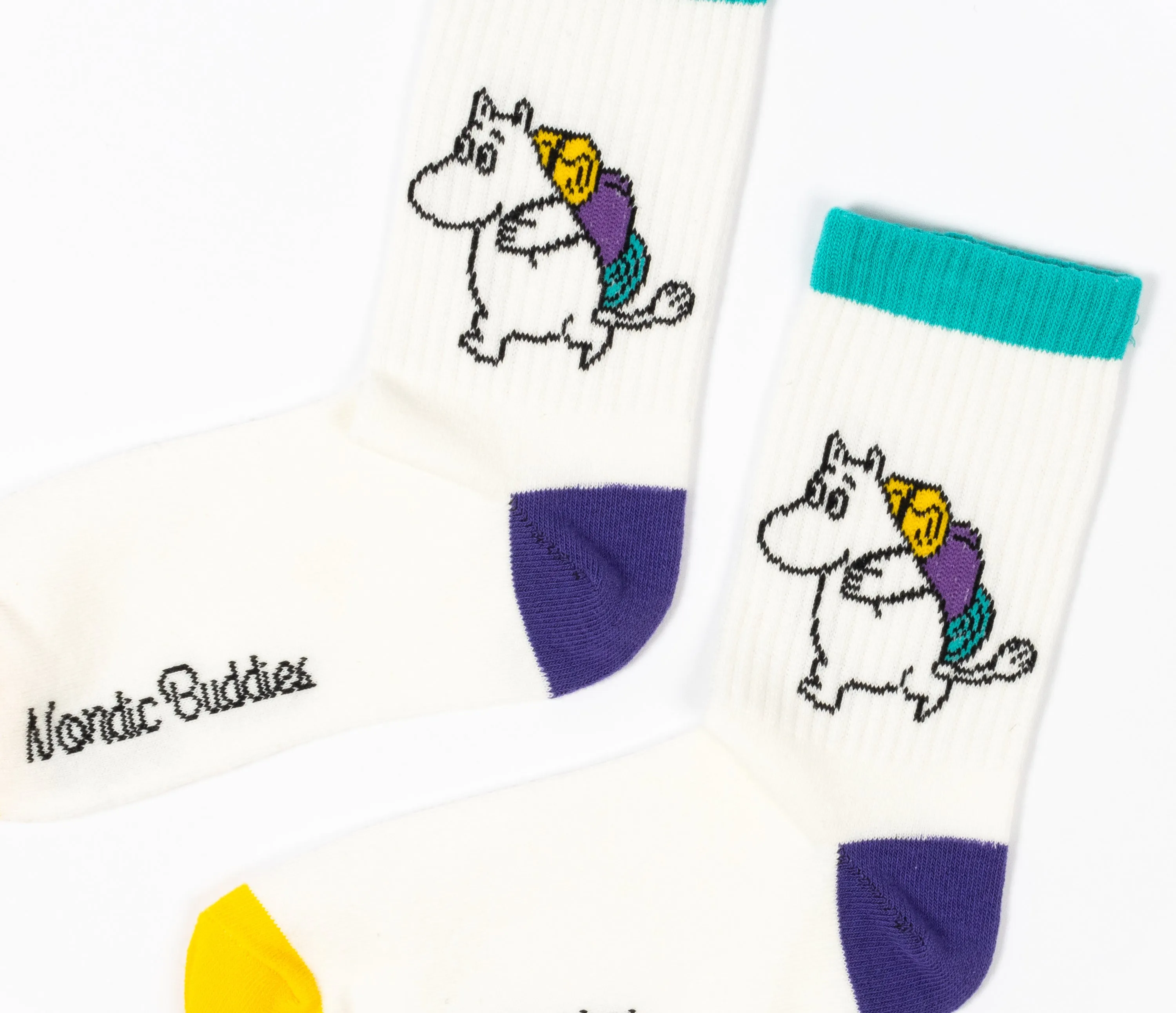 Moomintroll Camping Retro Ladies Socks - White