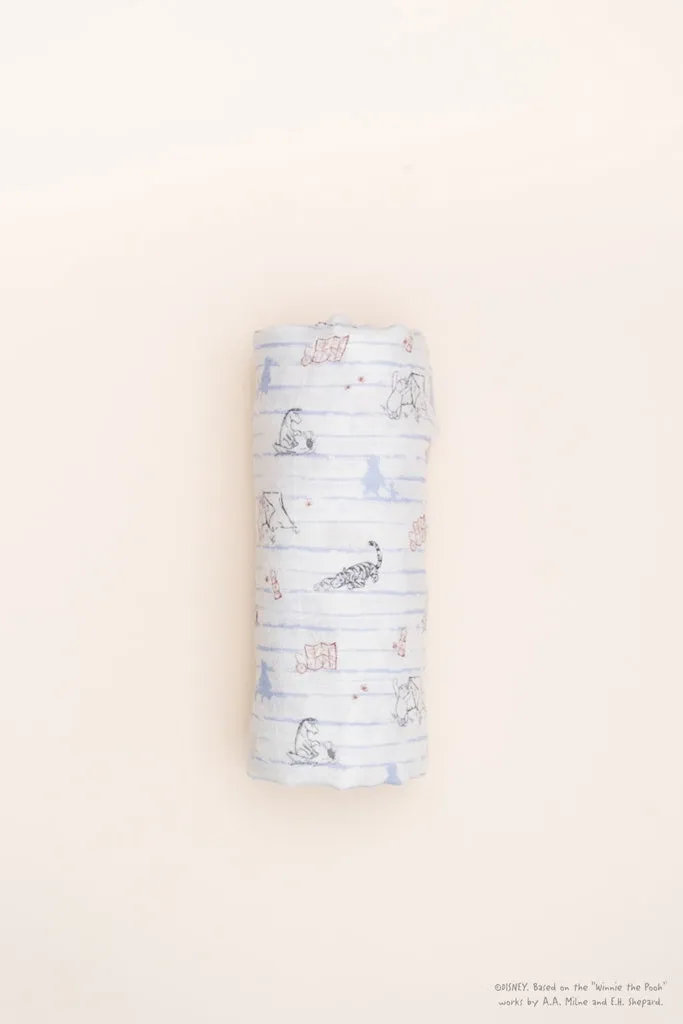 Organic Cotton Swaddle - Camping with Pooh