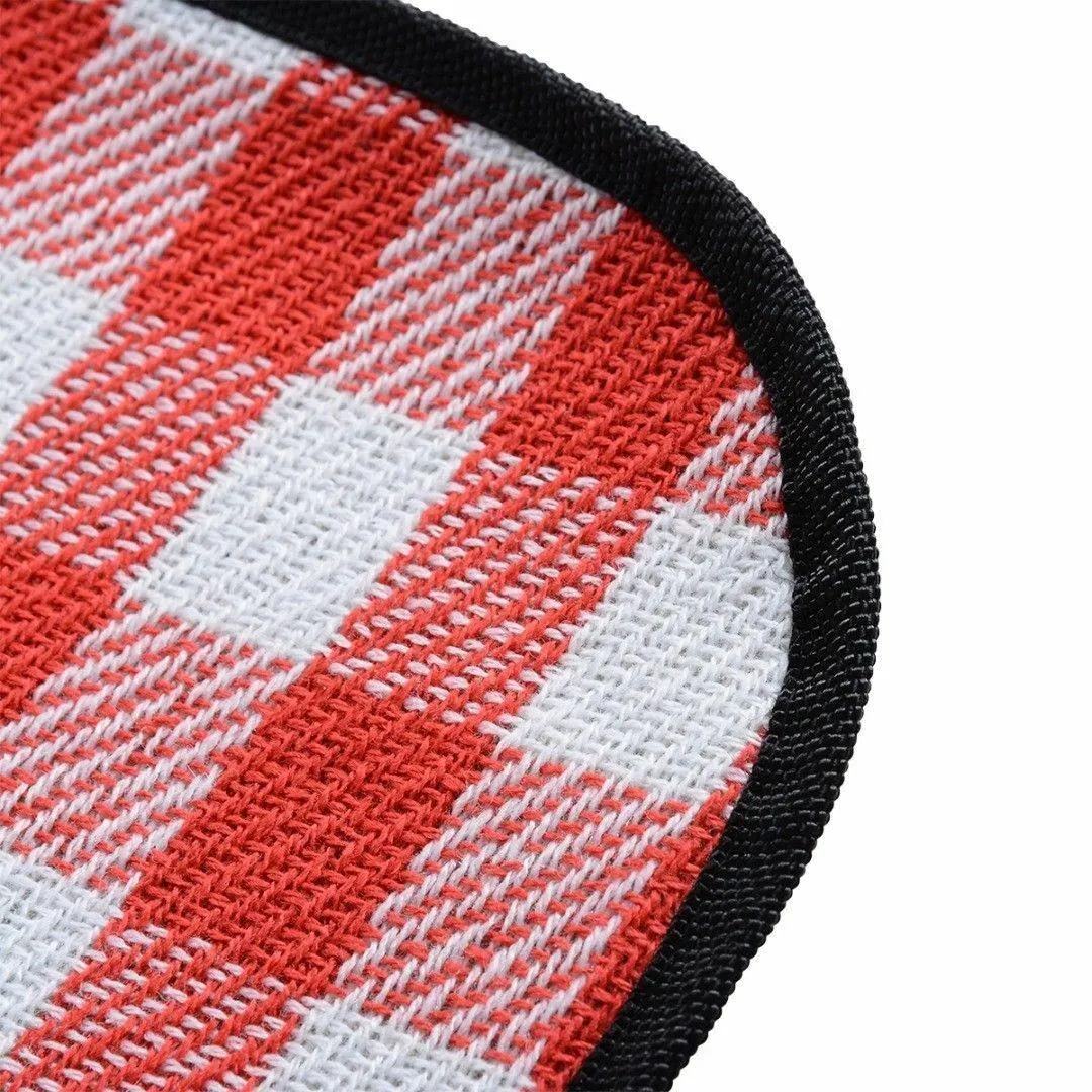 Premium 2mX2m Water Repellent Cashmere Camping/Picnic Blanket Red/Black