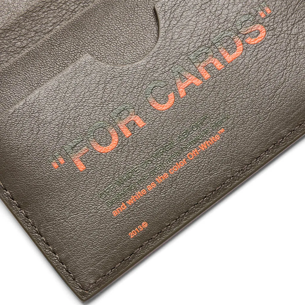 Quote Card Case - Military/Orange